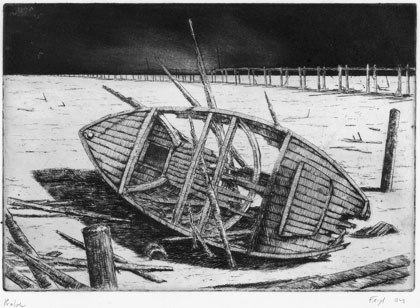 Stefan Feigl : Boot, k&uuml;nstlerische Druckgrafik